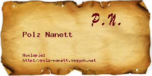 Polz Nanett névjegykártya